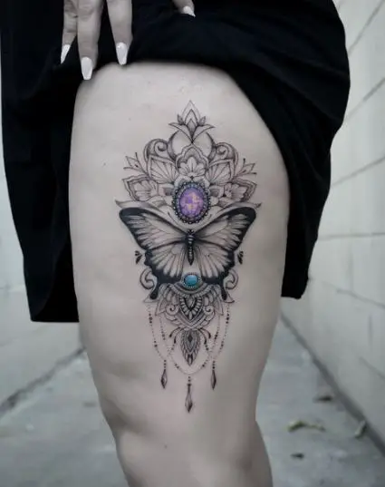 Butterfly Mandala Jewlery Tattoo