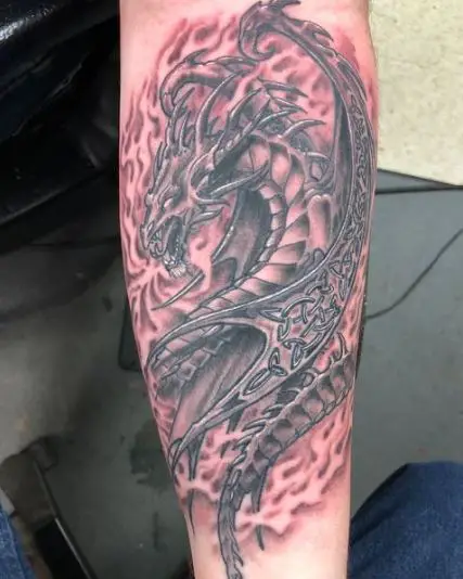Celtic Wing Dragon Tattoo