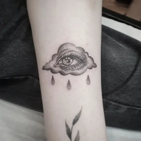 Eye in Cloud Tattoo