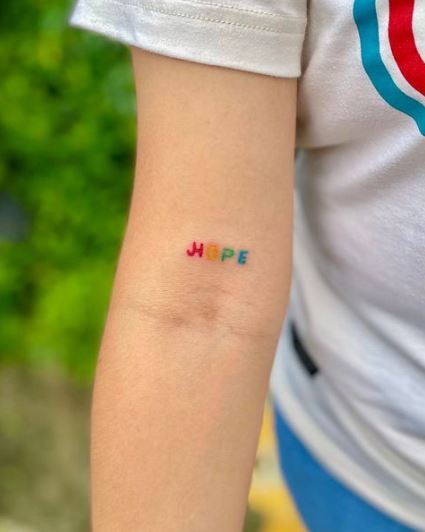 Colored HOPE Tattoo