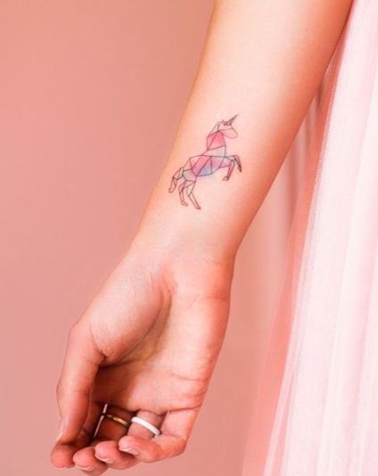 Colorful Unicorn Tattoo