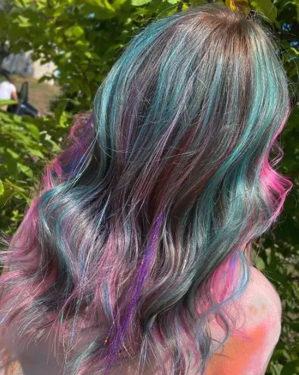 Cotton Candy Hair Highlights