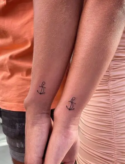 Matching Anchor Tattoos