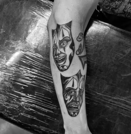 Cry & Laugh Mask Tattoo