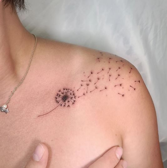 Dandelions Plant Tattoo