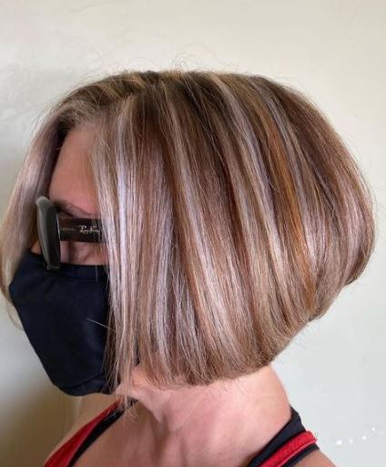 Inverted Bob Cut With Feathered Layers