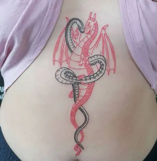 Dragon and Snake Sternum Piece
