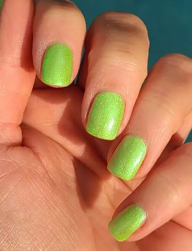 Dusted Glitter with Solid Neon Green