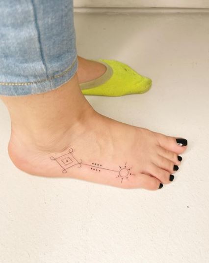 Filipino Talisman Foot Tattoo