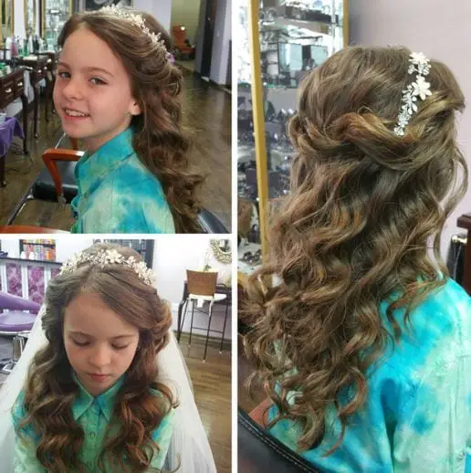 Chocolate Brown Hair With Flower Headband