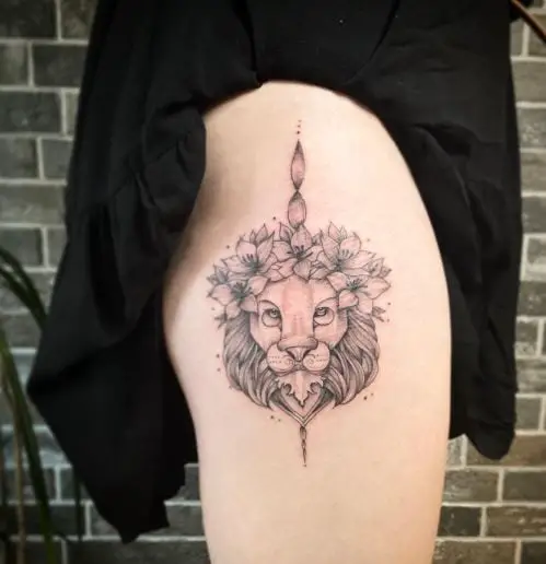 Flower King Tattoo Art