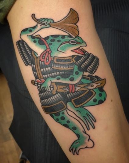 Japanese Frog Dance Tattoo