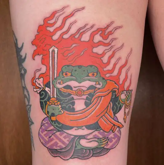 Fudo Myōō Japanese Frog Tattoo