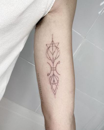 Geometric Shapes Minimalist Tattoo