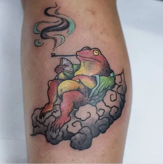 Good Fortune Japanese Frog Tattoo