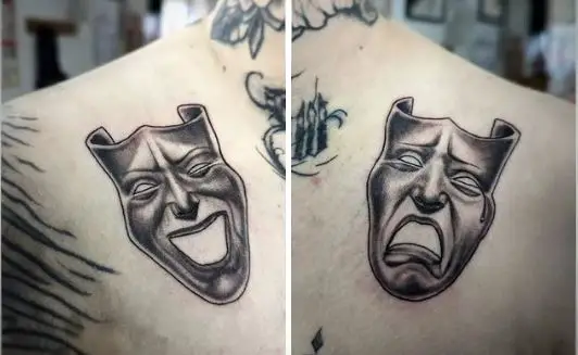 Hollow Mouth and Eyes Faces Tattoo