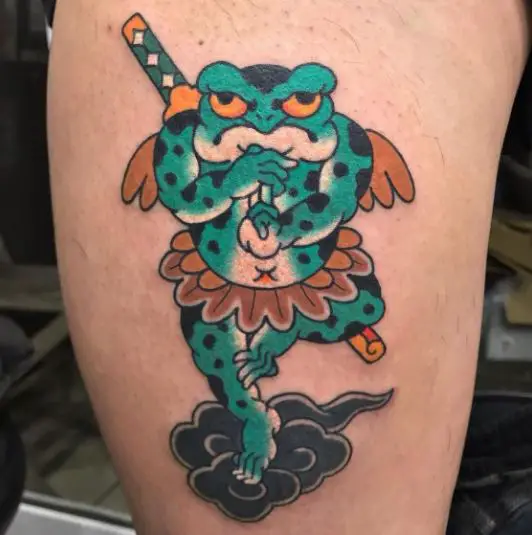 Japanese Kaeru Frog Tattoo