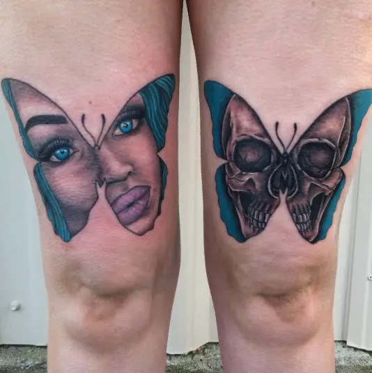 Life and Death Butterflies Tattoo Art