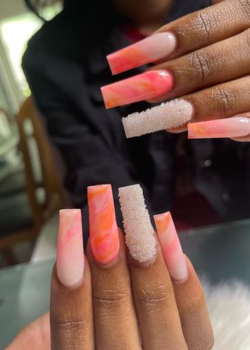 Orange Ombre Nails