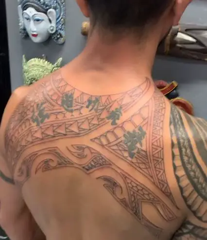 Pinay Tribal Back Tattoo