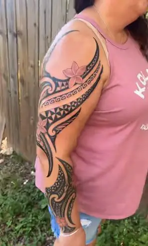 Polynesian Floral Tattoo