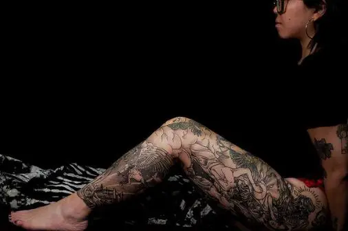Portrait Full Leg Tattoo