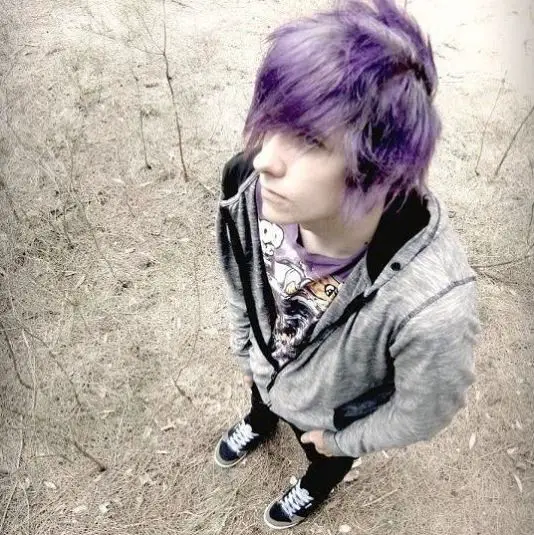 Purple Emo Cut