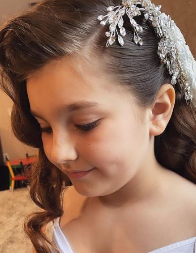 Side Combed First Communion Hairstyle