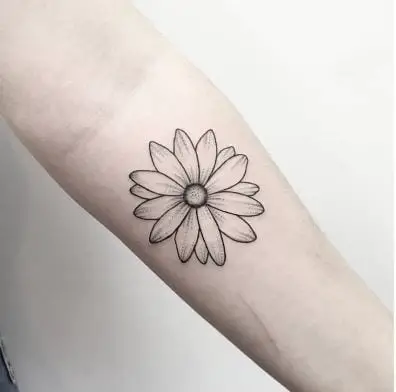 Simple Daisy Flower Tattoo