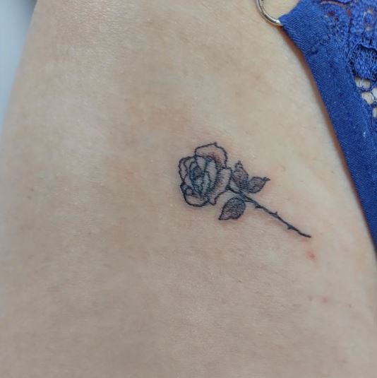 Small Rose Flower Tattoo