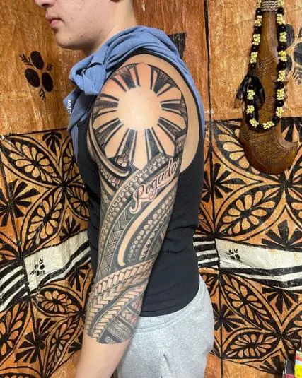 Sun With Eight Rays Tribe Tattoo