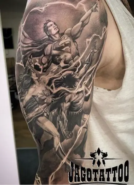 Superman Justice League Dark Arm Tattoo