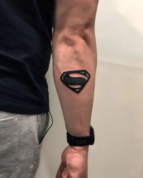 Superman Bold Black Logo