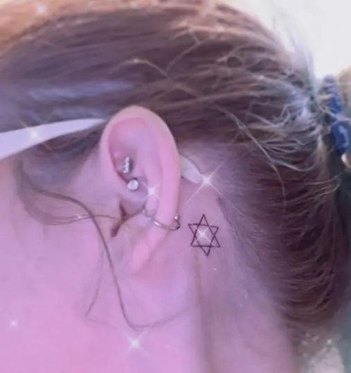 The Hexagram Tattoo Behind The Ears