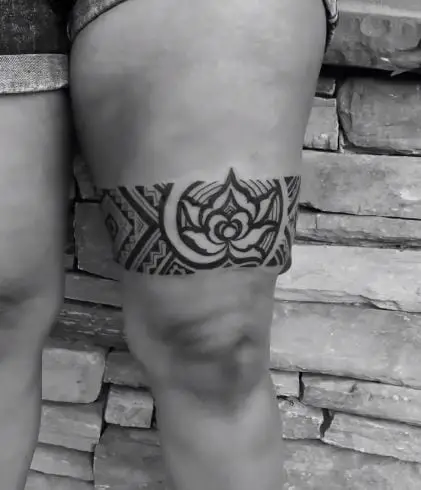 Thigh band with the Okir center piece and Ilocos textile motifs