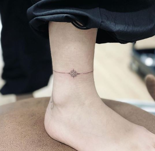 Tiny Anklet Tattoo