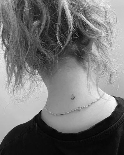 Tiny Butterfly on the neck
