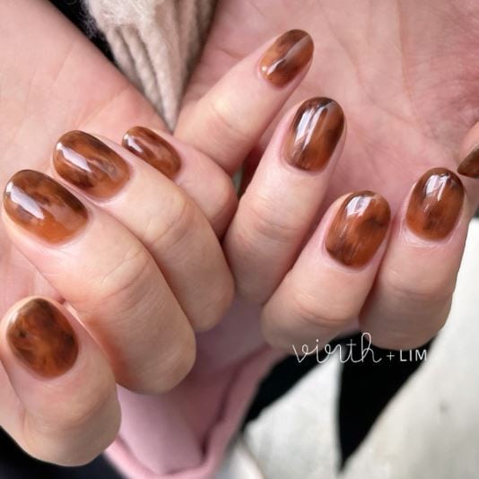 Tortie Brown Nails