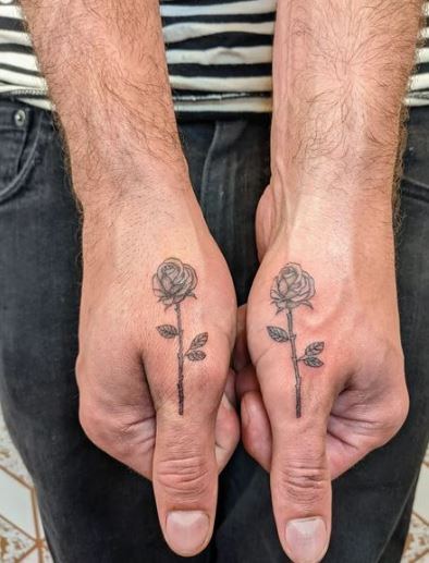 Twin Roses Tattoo Piece