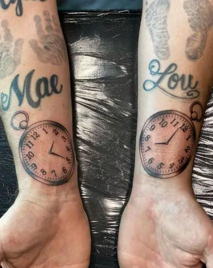 Two Clocks with Names and Birth Time