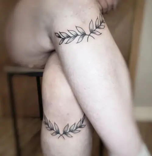 Vines Tattoo Under the Knees