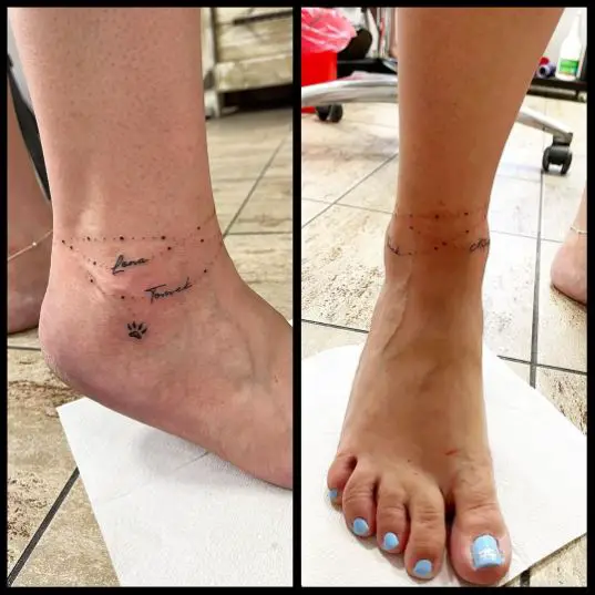 Very Delicate Anklet Tattoo