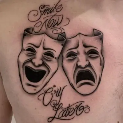60 Unique Laugh Now Cry Later Tattoo Ideas And Their Meanings