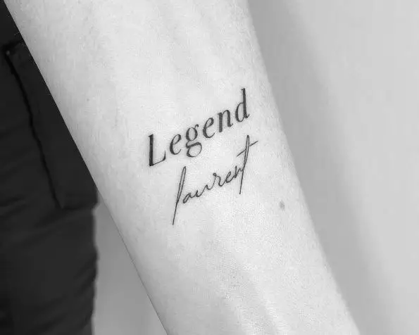 name tattoos with two fonts