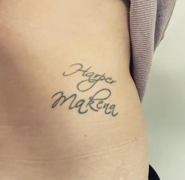 tattoo with two names