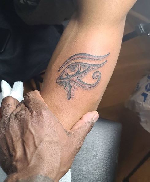 Grey Shaded Eye of Horus Tattoo