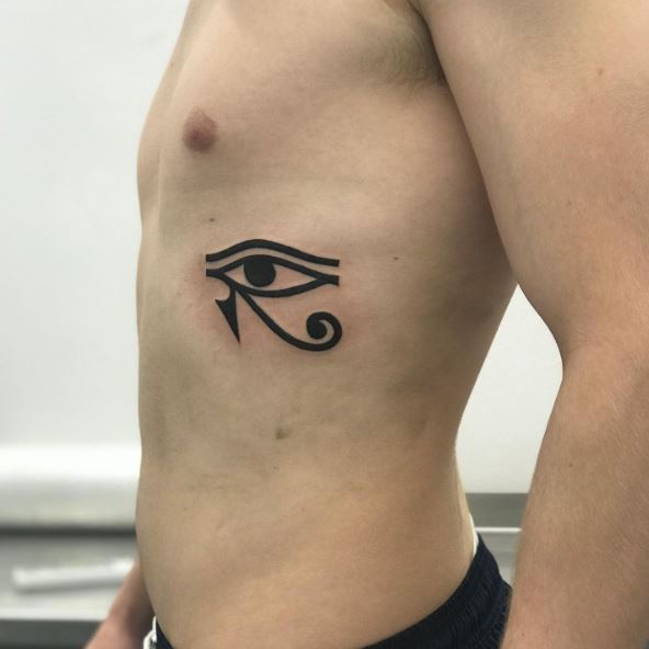 Black Eye of Horus Ribs Tattoo