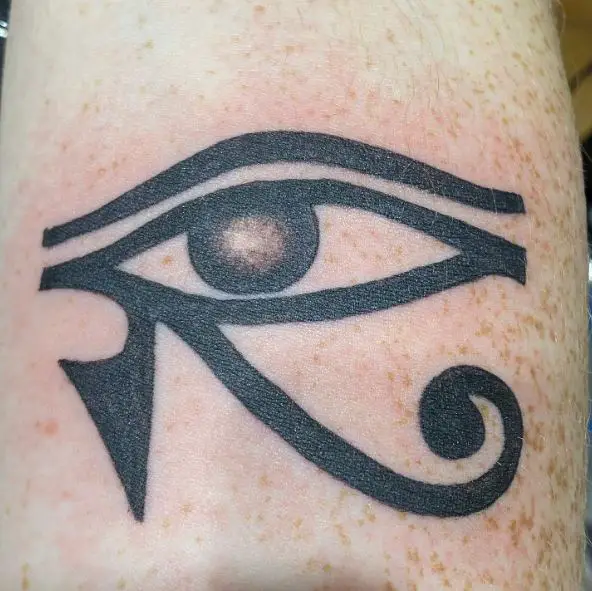 Bold Lined Sparkling Eye of Horus Tattoo