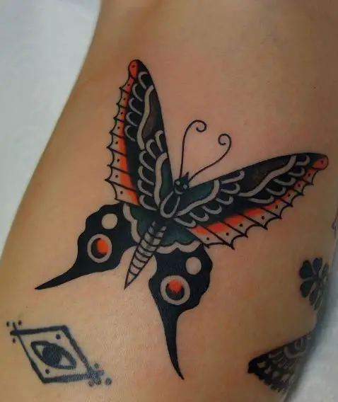 Eye and Butterfly Tattoo