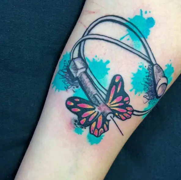 Butterfly Syringe Tattoo